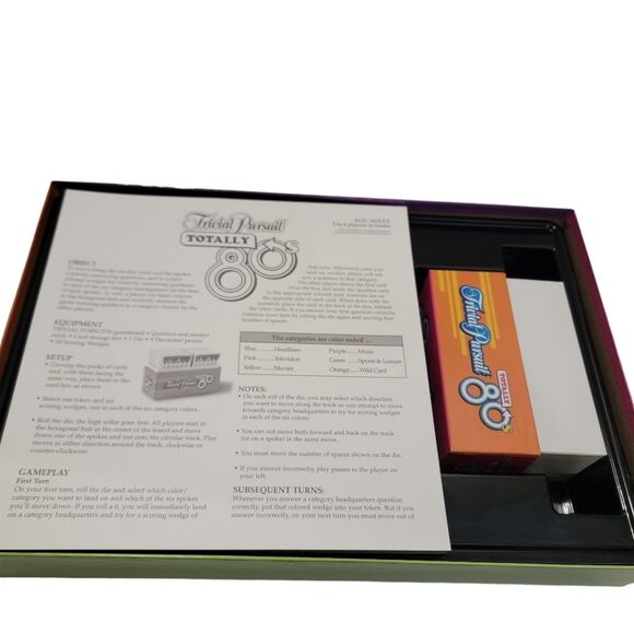 TRIVIAL PURSUIT Totally 80s Parker Brothers Board Game - Picture 5 of 5